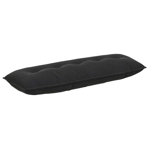 vidaXL Back Pillow Black 140 x 50 cm Corduroy Fabric