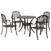 vidaXL 5 Piece Garden Dining Set Bronze Cast Aluminium