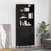 vidaXL Highboard Black oak 69.5 x 34 x 180 cm Engineered Wood