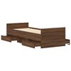 vidaXL Bed Frame without Mattress Brown Oak 90x190 cm Single