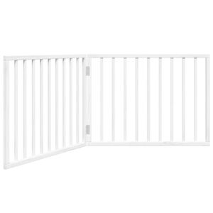 vidaXL Dog Gate Foldable 2 Panels White 160 cm Poplar Wood