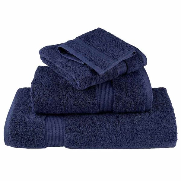 vidaXL Guest Towel SOLUND Navy Blue Cotton