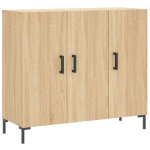 vidaXL Sideboard Sonoma Oak 90x34x80 cm Engineered Wood