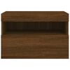 vidaXL TV Wall Cabinet with LED Lights Brown Oak 60x30x40 cm