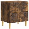 vidaXL Bedside Table Smoked Oak 43 x 34.5 x 48 cm Engineered Wood