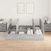 vidaXL Storage Bed Frame Grey Sonoma 180 x 200 cm Engineered Wood