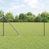 vidaXL Fence with Posts Grey 1.2 x 25 m Steel