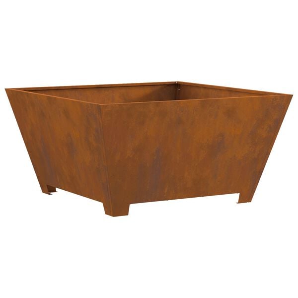 vidaXL Fire Pit Brown 80 x 80 x 40 cm Steel