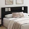 vidaXL Headboard Cabinet with LED Black Oak 180 x 16.5 x 103.5 cm