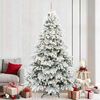 vidaXL Artificial Christmas Tree with 300 LEDs White 240 cm PE and PVC