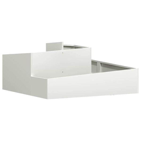 vidaXL Garden Planter White 100 x 100 x 50 cm Cold-rolled Steel