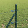 vidaXL Fence Post Grey 100 x 0.8 m (25 mm mesh) Steel and PVC