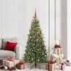 vidaXL Artificial Hinged Christmas Tree Green 180 cm PE and PVC