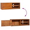 vidaXL Wall-mounted TV Cabinet 90x30x30 cm Solid Teak Wood