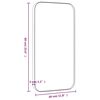 vidaXL Wall-mounted Mirror Black 30x60 cm Rectangle