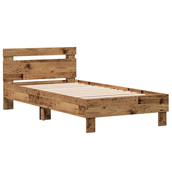 vidaXL Bed Frame Old Wood 193 x 95 x 88 cm Engineered Wood