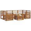 vidaXL Outdoor Sofa Set 7 pcs Natural Solid Acacia Wood