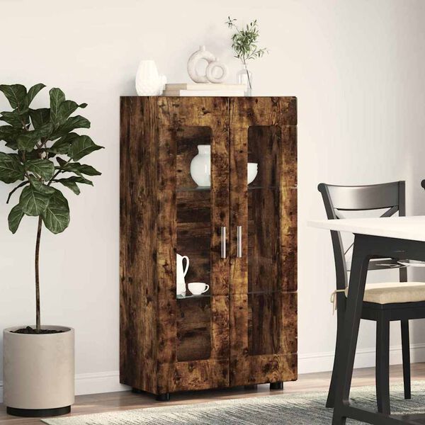 vidaXL Sideboard Smoked Oak 55.5 x 29 x 103 cm Engineered Wood