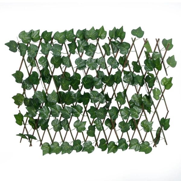 vidaXL Artificial Grape Leaf Trellis Expandable Green 190x60 cm