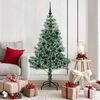 vidaXL Artificial Christmas Tree Snow Flocked with LED Light 150 cm