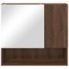 vidaXL Mirror Cabinet Brown Oak 59 x 17 x 55 cm Engineered Wood