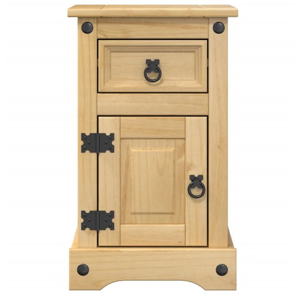 vidaXL Bedside Cabinet Corona 35x32.5x58 cm Solid Wood Pine