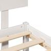 vidaXL Bed Frame with Headboard White 120 x 190 cm Solid Pine Wood