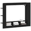 vidaXL TV Cabinet Black oak 152 x 22 x 113 cm Engineered wood