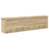 vidaXL Wall-Mounted Coat Rack with Shelf Sonoma oak 100 x 16 x 26 cm
