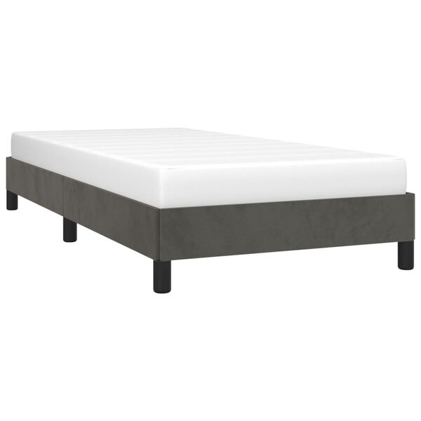 vidaXL Bed Frame without Mattress Dark Grey 90x190 cm Single Single Velvet