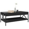 vidaXL Coffee Table with Infinity LED Black 90x50x38 cm
