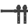 vidaXL Sliding Door Hardware Kit 200 cm Steel Black