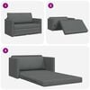 vidaXL Folding Sofa Bed Dark Grey 124 x 71 x 78 cm Fabric