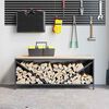 vidaXL Firewood Rack with Wooden Top Anthracite 100.5x35.5x40 cm