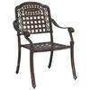 vidaXL Garden Chair 2 pcs Bronze 55 x 56.5 x 91cm Aluminium