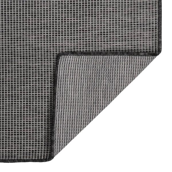 vidaXL Outdoor Flatweave Rug 140x200 cm Grey