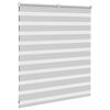 vidaXL Zebra Blind Light Grey 125x100 cm Fabric Width 120.9 cm Polyester