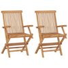 vidaXL 3 Piece Garden Dining Set Solid Wood Teak