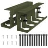 vidaXL Under Desk Cable Management Tray 2 pcs Olive Green