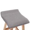 vidaXL Bar Stool Light Grey Fabric