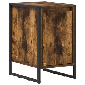 vidaXL Bedside Table Smoke Oak 39.5 x 30 x 50 cm Engineered Wood