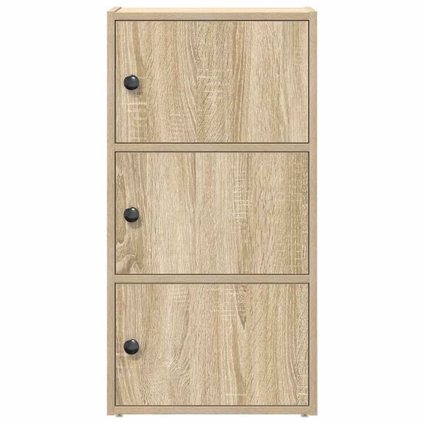 vidaXL Bookcase Sonoma Oak 40x24x77 cm Engineered Wood