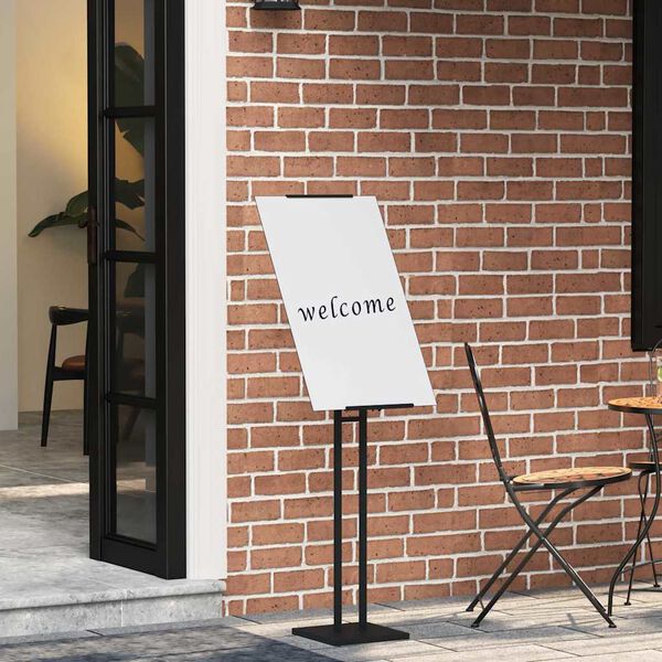 vidaXL Trade Show Displays Black 26.5 x 26.5 x 127 cm Steel