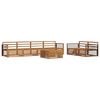 vidaXL Outdoor Sofa Set 7 pcs Natural Solid Acacia Wood