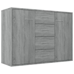 vidaXL Sideboard Grey Sonoma 88x30x65 cm Engineered Wood