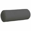 vidaXL Bolster Pillows 2 pcs Dark Grey Ø 25 x 70 cm Fabric