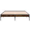 vidaXL Bed Frame without Mattress Smoked Oak 150x200 cm King Size