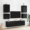 vidaXL TV Wall Cabinet Black Oak 40.5 x 30 x 40 cm Engineered Wood