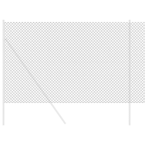 vidaXL Chain Link Fence Grey 10 x 1.6 m Steel