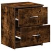vidaXL Bedside Cabinet with 2 Drawers Smoked Oak 40x36x50 cm